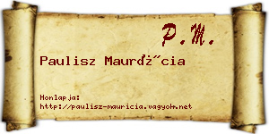 Paulisz Maurícia névjegykártya
